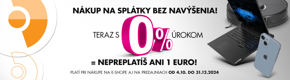 SPLÁTKY S 0% ÚROKOM NA 6 MESIACOV – BEZ NAVÝŠENIA! - MP3.sk