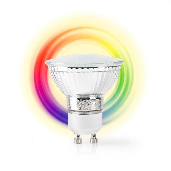 Smart RGB LED žiarovka Nedis 5W GU10 330lm
