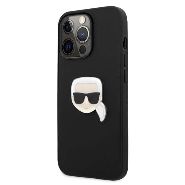 Zadný kryt Karl Lagerfeld TPU Choupette Head pre iPhone 13 Pro, čierna