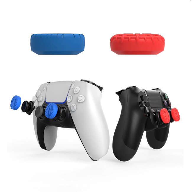 iPega P5029 PlayStation 4/5 krytky na controller, červené/modré