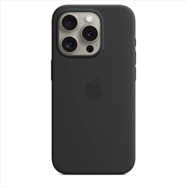 Silikónový zadný kryt pre Apple iPhone 15 Pro Max s MagSafe, čierna MT1M3ZM/A