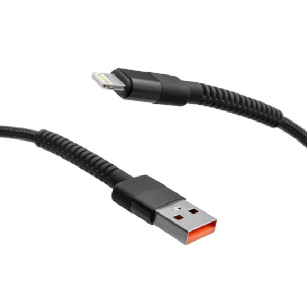 MobilNET Dátový a nabíjací kábel USB/Lightning, 3A, 2m, čierny KAB-0237-USB-LIGHT