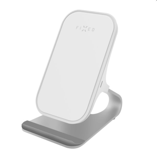 FIXED Frame Stand with fast wireless charging Frame Wireless, 15W, white, použitý, záruka 12 mesiacov FIXFR-WRL-WH