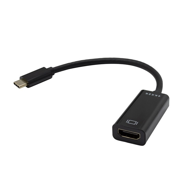 Typ-C na HDMI (F) 4K 60 Hz, 20 cm, čierny DAD-0135-60H-HDMIC