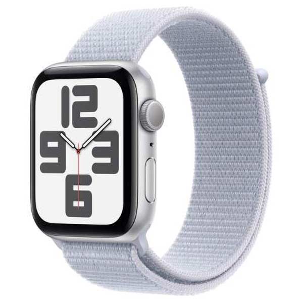 Apple Watch SE 2024 GPS 40mm Silver Aluminium Case with Blue Cloud Sport Loop