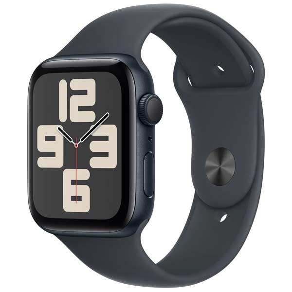 Apple Watch SE 2024 GPS 44mm Midnight Aluminium Case with Midnight Sport Band - M/L