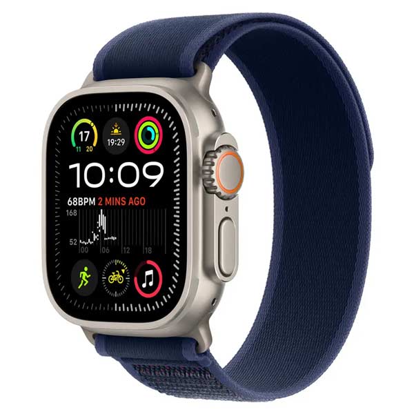 Apple Watch Ultra 2 GPS + Cellular 49mm Natural Titanium Case with Blue Trail Loop - S/M