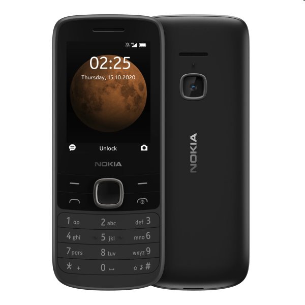 Nokia 225 4G Dual SIM, black, použitý, záruka 12 mesiacov