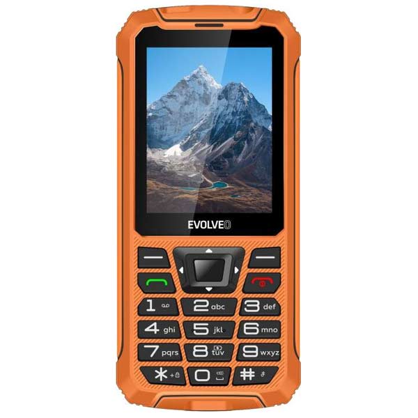 Evolveo StrongPhone Z6, vodotesný odolný Dual SIM telefón, oranžový