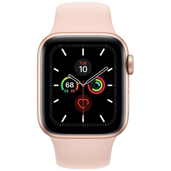 Apple Watch Series 5 GPS, 44mm, gold pink, Trieda B - použité, záruka 12 mesiacov