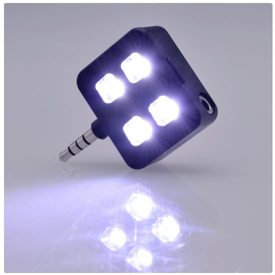 Externý LED blesk/ LED Lampa do 3.5mm jack pre Vaš smartfón