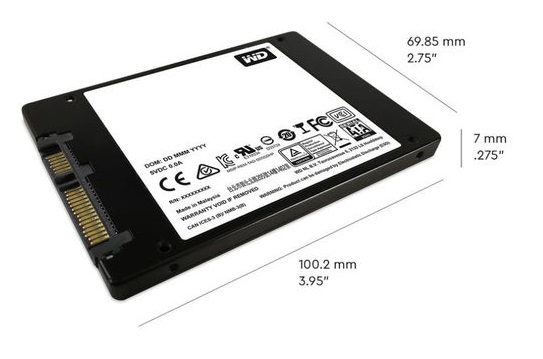 WD SSD Blue, 250GB, 2.5"