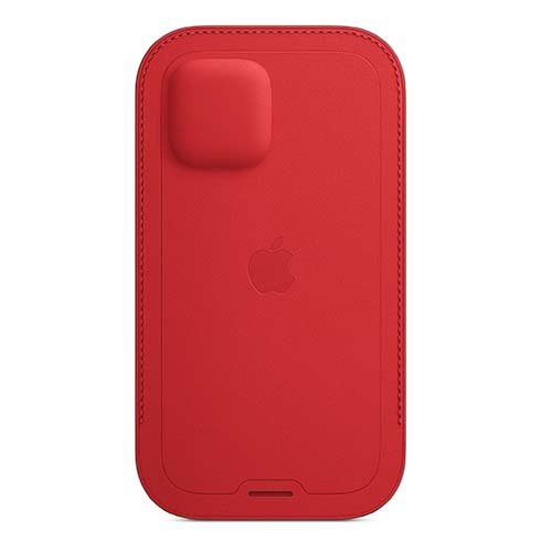 Apple iPhone 12 mini Leather Sleeve with MagSafe, (PRODUCT) red