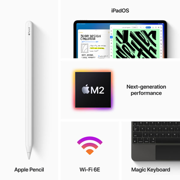 Apple iPad Pro 12.9" (2022) Wi-Fi 1 TB, strieborná