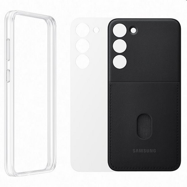 Zadný kryt Frame Cover pre Samsung Galaxy S23, čierna