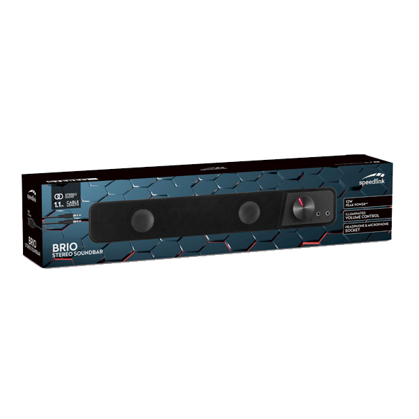 Speedlink Brio Stereo Soundbar, čierny