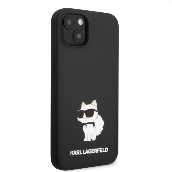 Zadný kryt Karl Lagerfeld Liquid Silicone Choupette NFT pre Apple iPhone 13, čierna