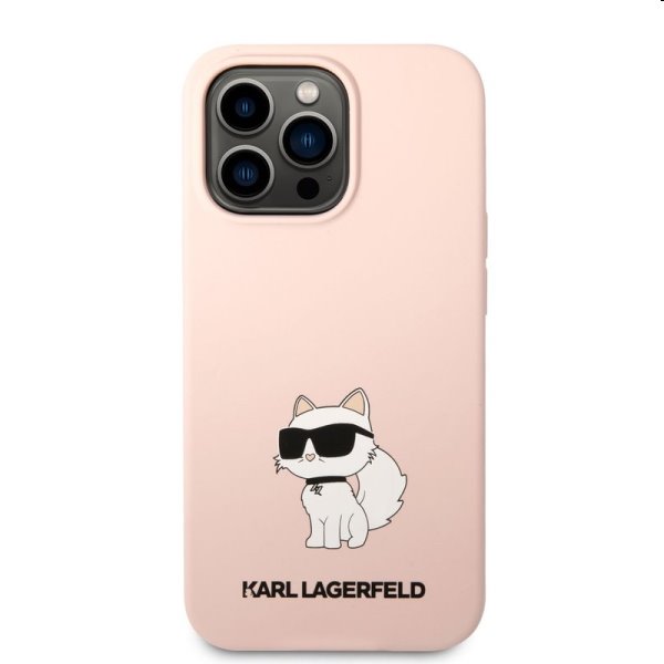 Zadný kryt Karl Lagerfeld Liquid Silicone Choupette NFT pre Apple iPhone 13 Pro Max, ružová