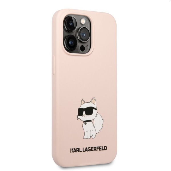 Zadný kryt Karl Lagerfeld Liquid Silicone Choupette NFT pre Apple iPhone 13 Pro Max, ružová