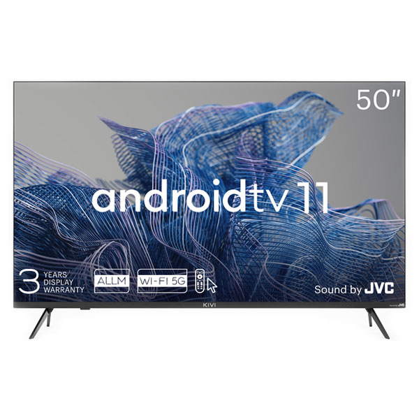 KIVI TV 50U750NB, 50" (127 cm), UHD, Android TV 11, čierny