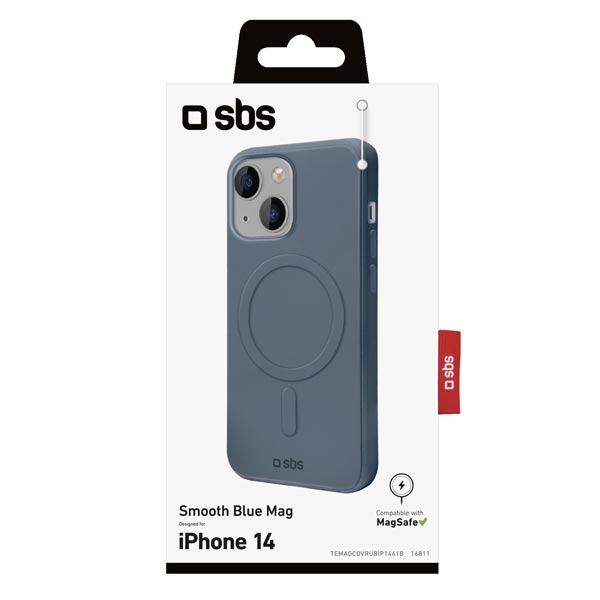 Zadný kryt SBS Smooth Mag s MagSafe pre iPhone 14, modrá