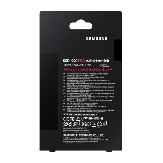 Samsung SSD disk 990 PRO s chladičom, 4 TB, NVMe M.2