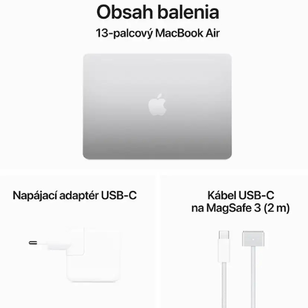 MacBook Air 13" Apple M3 8C CPU 10C GPU 16GB 512GB strieborný SK