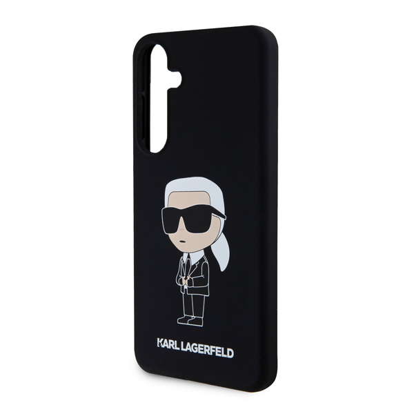 Zadný kryt Karl Lagerfeld Liquid Silicone Ikonik NFT pre Samsung Galaxy S24, čierny