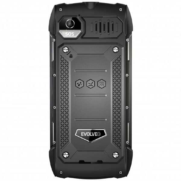 Evolveo StrongPhone H1, vodotesný odolný Dual SIM telefón, čierno-šedý