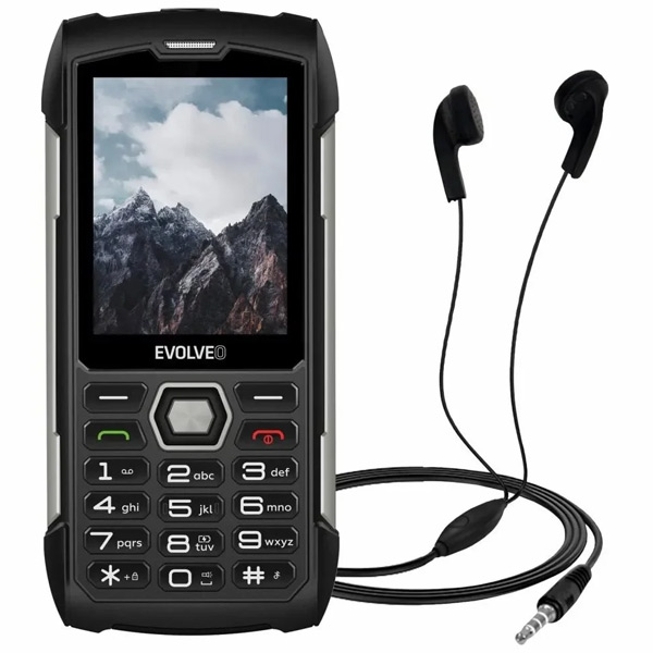 Evolveo StrongPhone H1, vodotesný odolný Dual SIM telefón, čierno-strieborný