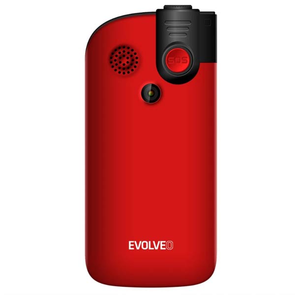 Evolveo EasyPhone FL, mobilný telefón pre seniorov s nabíjacím stojanom, červený