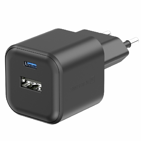 Swissten network Adapter 1x USB-C + 1xUSB-A 12W,black