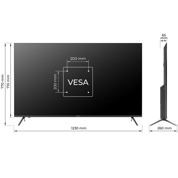 KIVI TV 55U760QB, 55" (139 cm), HD LED TV, AndroidTV, čierny