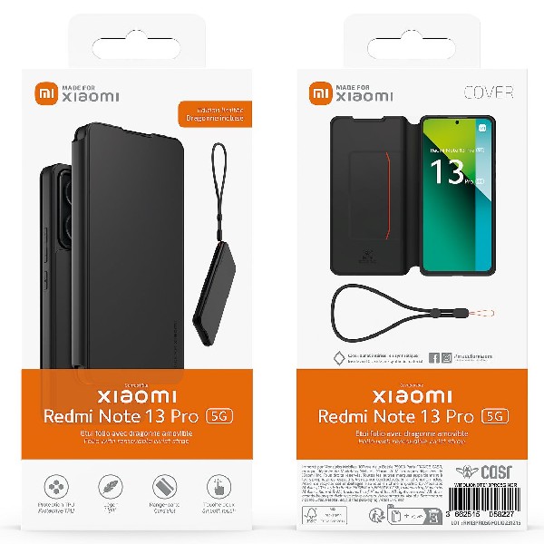 Made for Xiaomi TPU puzdro pre Xiaomi Redmi Note 13 Pro s pútkom, čierne