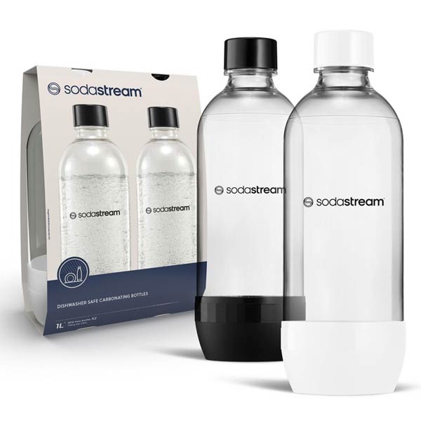 SodaStream Fľaša jet 2 x 1 l DW-safe, čierna/biela