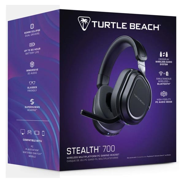 Turtle Beach bezdrôtové herné slúchadlá STEALTH 700X GEN3 pre PC, čierne