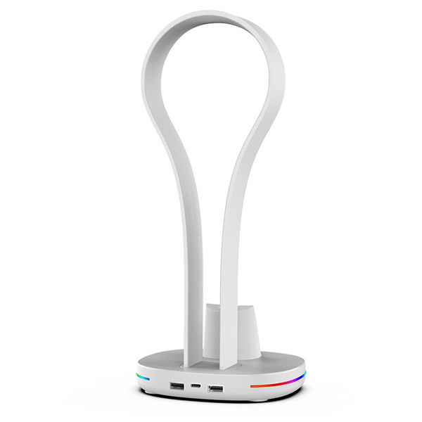 iPega P5P23 Charger Dock s RGB pre Playstation Portal Remote Player s držiakom na slúchadlá, White