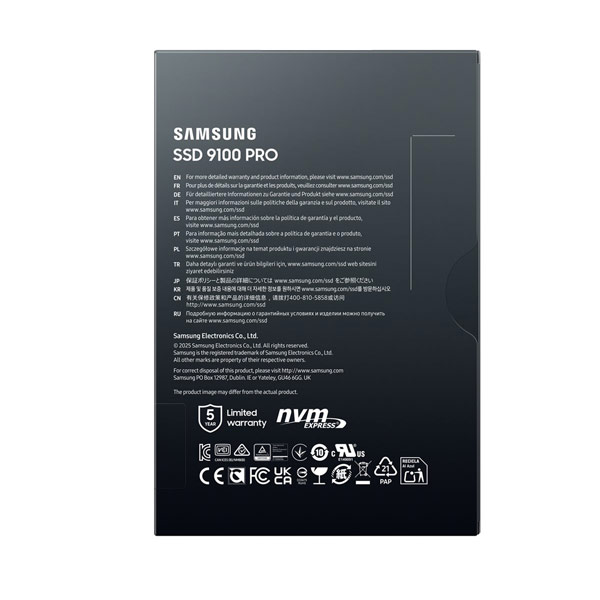 Samsung 9100 PRO PCIe 5.0 NVMe M.2 SSD – 1 TB