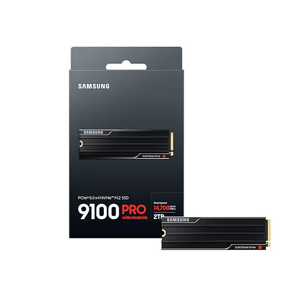 Samsung 9100 PRO with Heatsink PCIe 5.0 NVMe M.2 SSD – 2 TB