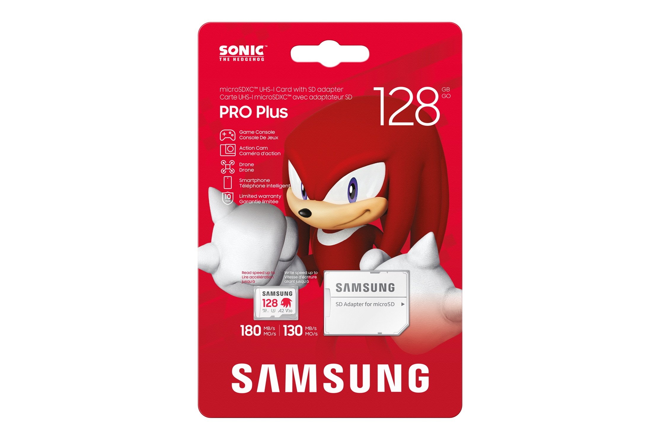 Samsung micro SDXC 128GB PRO Plus 'Sonic the Hedgedog' + SD adaptér