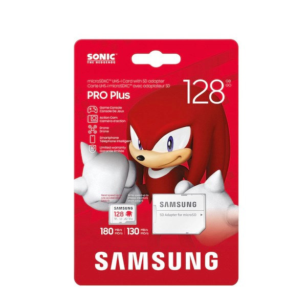 Samsung micro SDXC 128GB PRO Plus 'Sonic the Hedgedog' + SD adaptér