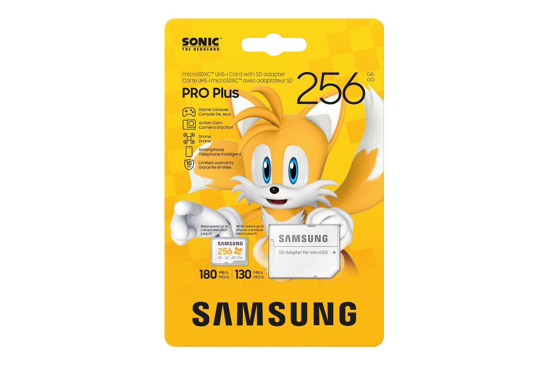 Samsung micro SDXC 256GB PRO Plus 'Sonic the Hedgedog' + SD adaptér