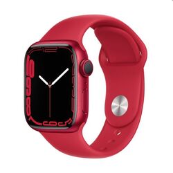 Apple Watch Series 7 GPS, 45mm (PRODUCT) červená , hliníkové puzdro so športovým remienkom (PRODUCT)červená  - štandardná veľkosť