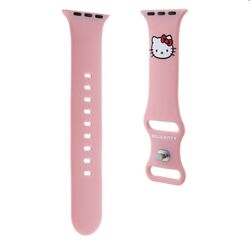 Hello Kitty Liquid Silicone Kitty Head Logo remienok pre Apple Watch 38/40 mm, ružová