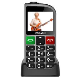 Evolveo EasyPhone FL, mobilný telefón pre seniorov s nabíjacím stojanom, strieborný