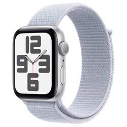 Apple Watch SE 2024 GPS 40mm Silver Aluminium Case with Blue Cloud Sport Loop