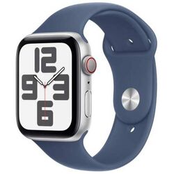 Apple Watch SE 2024 GPS + Cellular 40mm Silver Aluminium Case with Denim Sport Band - S/M