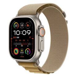 Apple Watch Ultra 2 GPS + Cellular 49mm Natural Titanium Case with Tan Alpine Loop - Large