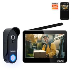 EVOLVEO DoorPhone W7, súprava domáceho bezdrôtového videotelefónu s WiFi čiernym monitorom