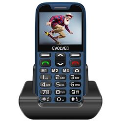 Evolveo EasyPhone XR, mobilný telefón pre seniorov s nabíjacím stojanom, modrý